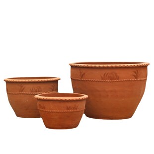 土陶花盆粗陶罐红陶陶缸特大号别墅庭院种树大口径复古透气老式盆