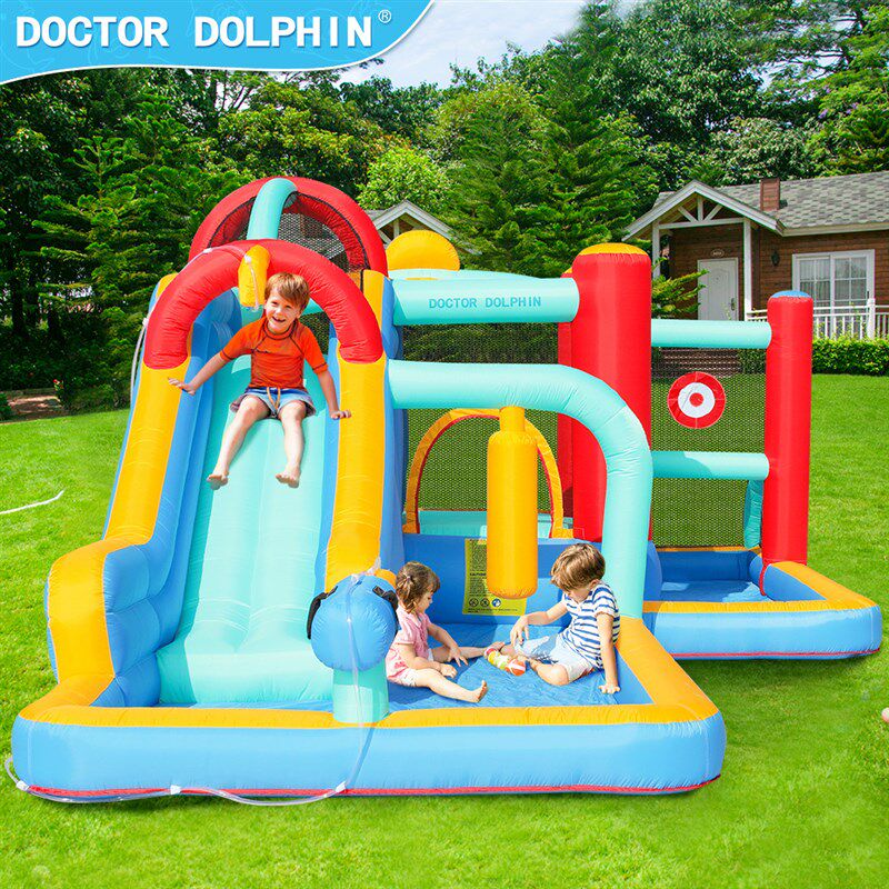 充气城堡滑梯组合 儿童户外户内水滑梯跳跳床
