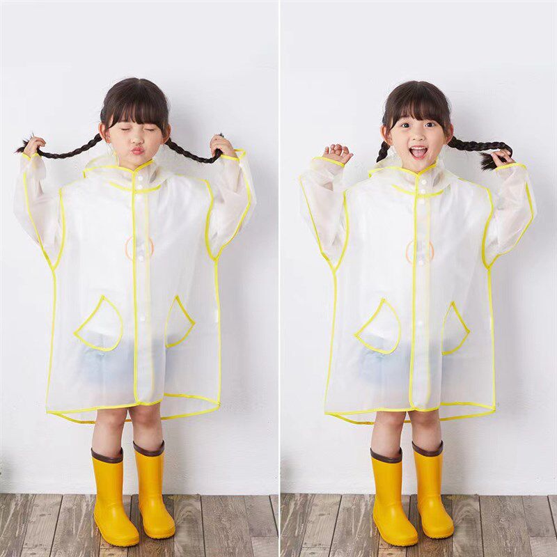 儿童恐龙雨衣宝宝男女童幼儿透明防水雨披岁小童男学生2-6岁小孩
