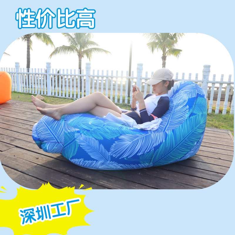 亚马逊跨境户外充气沙发露营单人便携式空气坐垫野营音乐节气床垫