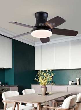 风扇灯亚马逊跨境新款吊扇带灯遥控ceiling fan light客厅吊顶UL