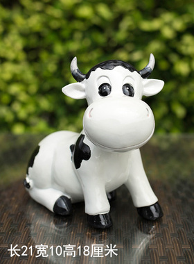 创意树脂奶牛g摆件工艺品礼物卡通小动物摆件客厅酒柜台装饰品摆