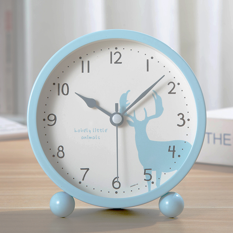简约闹钟静音可爱创意卧r室床头起床时钟表中小学生用宿舍书桌摆