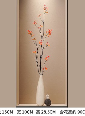 入户玄关石来运转细长花瓶客x厅插花摆件办公室装饰品乔迁新居礼