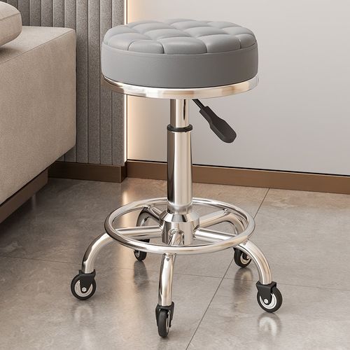 美容凳子滑轮理发店o椅美容院专用大工凳升降转椅圆凳美发美甲椅