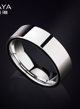不掉色简约男女戒k指潮学生食指单身戒钨金小素圈尾戒银色男士指