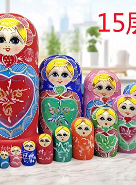 风层 俄罗斯正品礼物玩具创意木制品 中国风150套娃 0150纯手工格