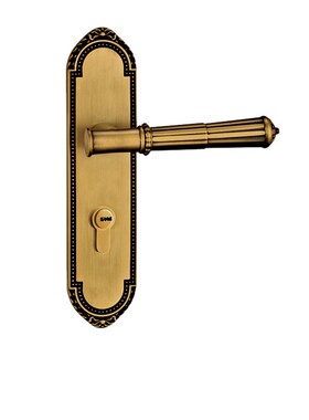 欧式轻奢新款实木门室内全铜大门锁入户字母门锁LM 127127 RG/BF