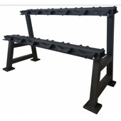 健身房商用立式 双层哑铃托架家用包胶圆头固定手铃架收纳 六对装