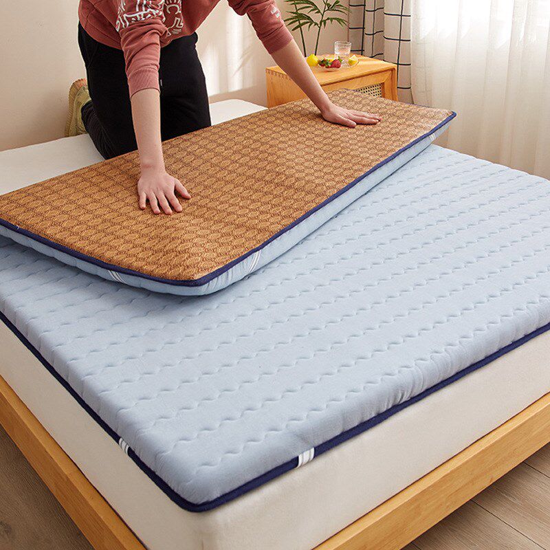 榻榻米夏季冰藤凉席床垫子软垫学生宿舍单人冬夏两用床垫薄款家用