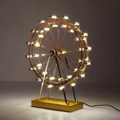 样板房床头充电台灯摩天轮时尚灯浪漫艺术旋转个性创意氛围可装饰