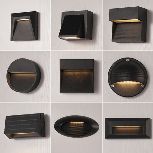 明装地脚灯户外防水楼梯台阶感A应踏步灯墙角灯室外汽车坡道侧壁