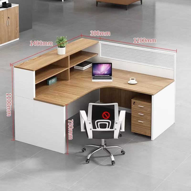 屏风职员办公桌简约现代4双人隔断员工位桌椅组合R财务室6卡座家