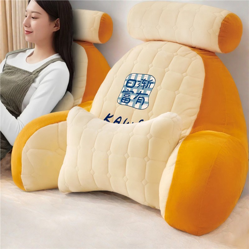 腰枕款床头靠背垫床头大靠背护颈枕头床上M看书特大号沙发护腰靠