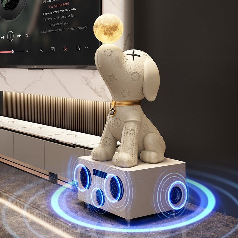 比格犬网红公仔电视柜旁大型落地摆件客厅N装饰高档开业乔迁礼品