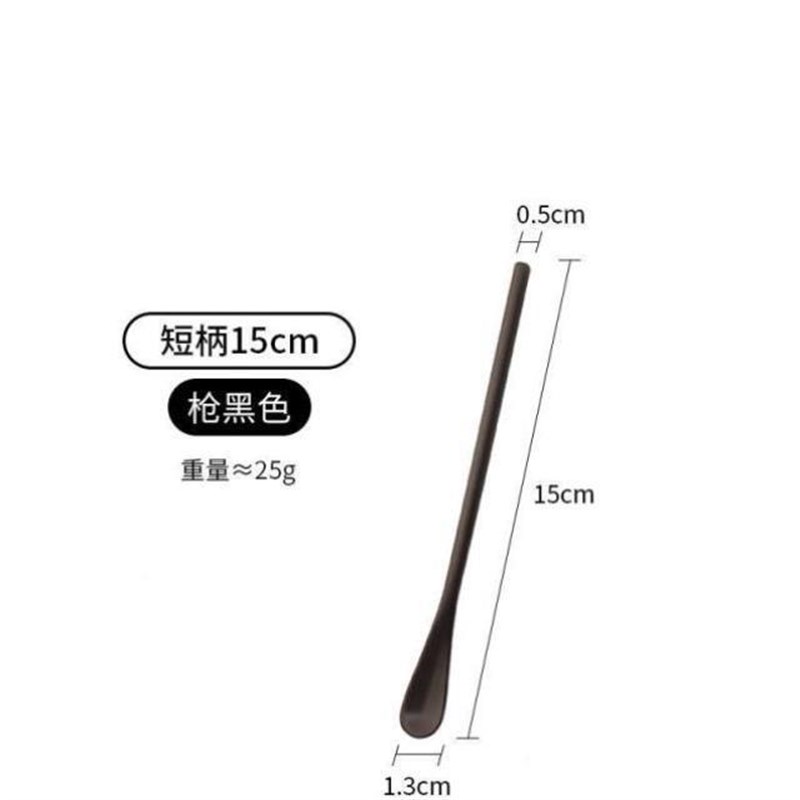 咖啡短搅拌带搅拌棒不锈钢小子匙迷你奶粉长L柄便携勺子收纳盒304