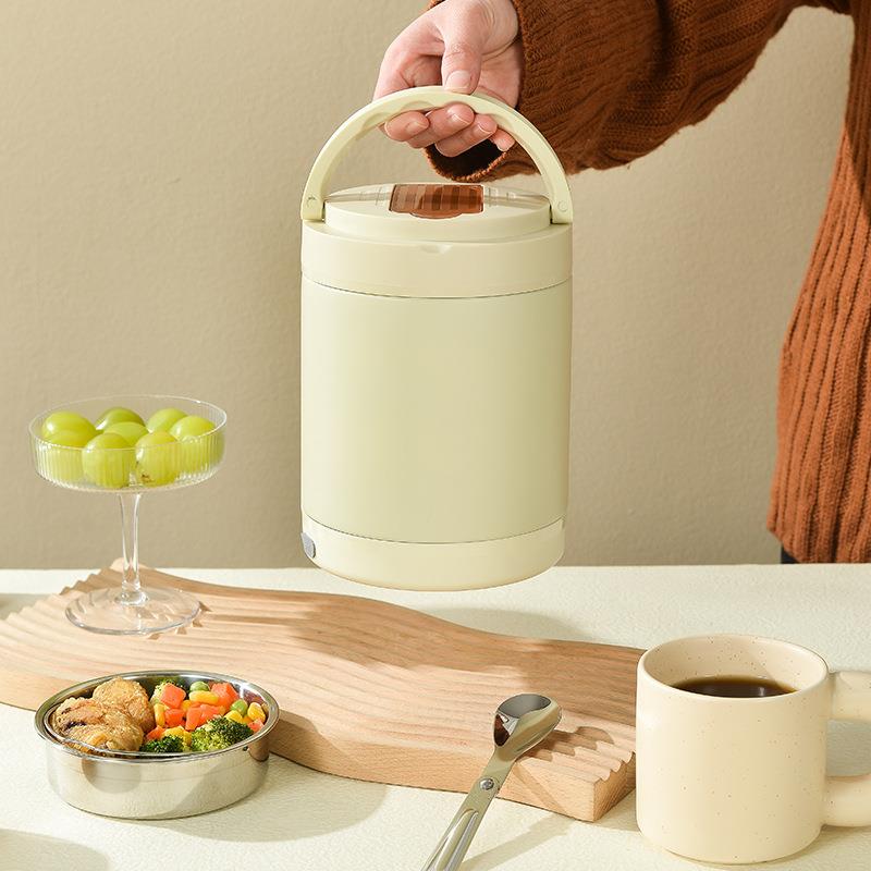 304不锈钢保温饭盒可插电加热便携上班族便当饭桶24小时超长恒温