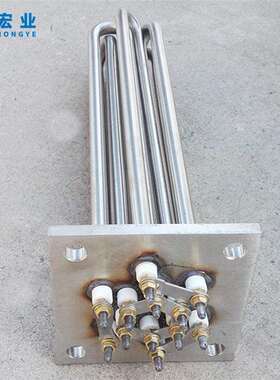 供应模温机电热管 304不锈钢方法兰加热管 220V380V6KW法兰电加热