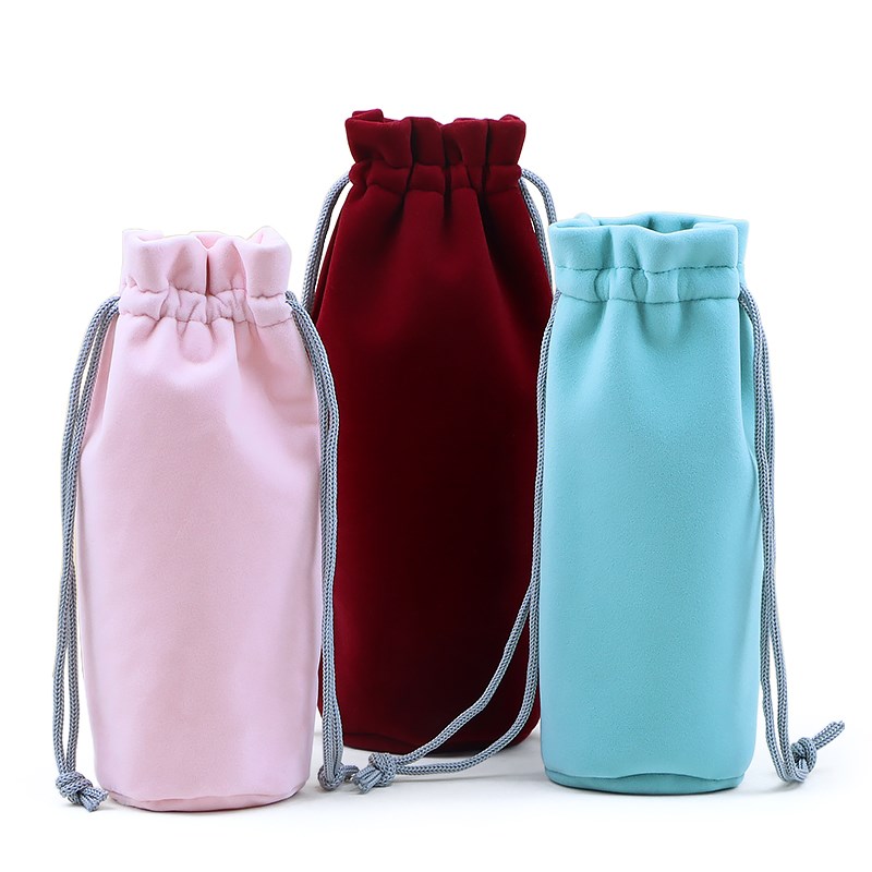双面加厚绒布袋水杯保温杯套保暖防尘收纳袋隔热T防烫束口抽绳布
