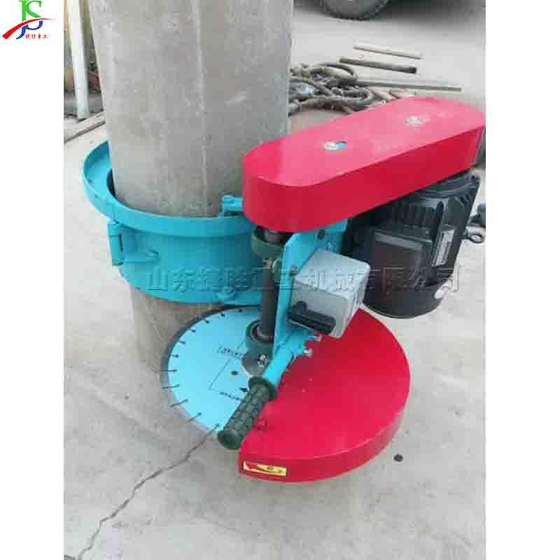 600型卡箍式切桩机 CFG空心桩头切割机 自动抱箍路面桩头锯桩机