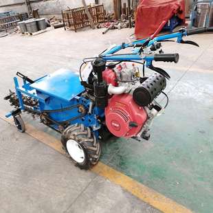 农田链条式开沟机果园农用柴油手扶开槽机多功能挖沟机