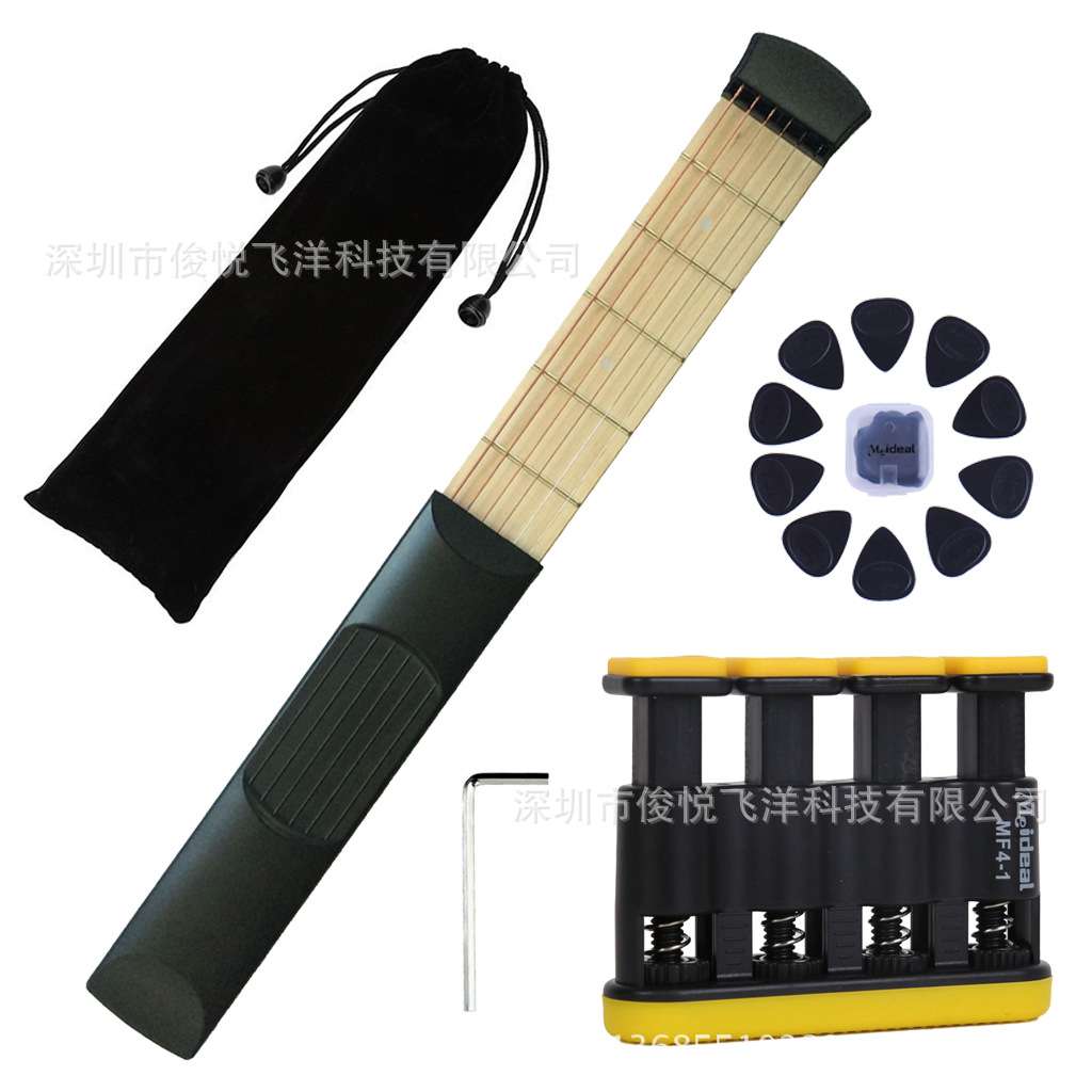 厂家  6品口袋吉他右手 美妙拨片黑色 手指训练器MF4-1