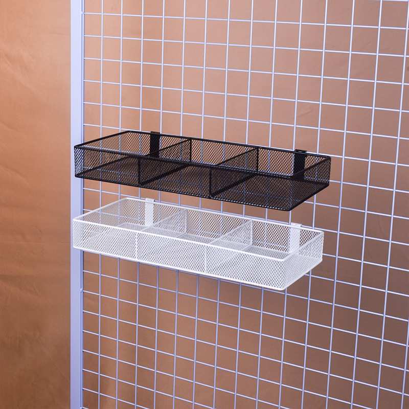 ? 铁丝网格挂篮托盘货架篮子网片铁艺收纳篮孔板筐子盒