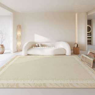 高端极简法式2025新款客厅卧室镇平免洗可擦天津崔黄口简约风地毯