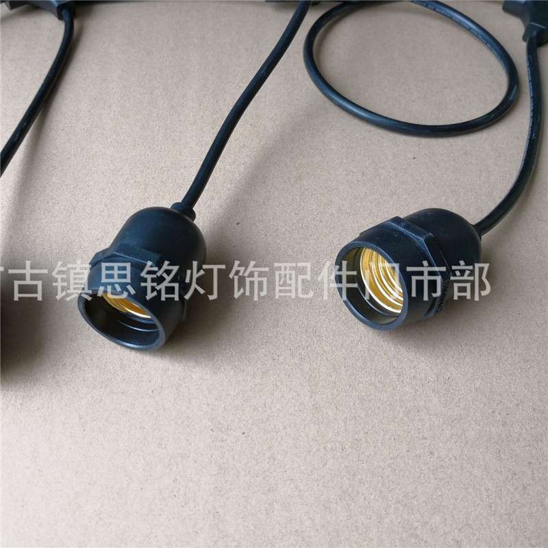 源头厂家SIMING欧规E27E26防水串联灯头灯15CM间距30个头4.65米长