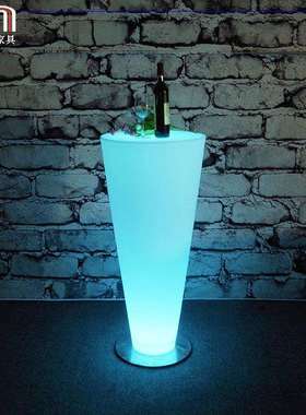 厂家欧美流行发光酒桌酒吧led发光桌子餐厅宴会七彩鸡尾酒桌