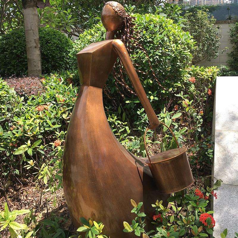 方圳玻璃钢中式风格浮雕造型仿铜人物雕塑造型公园景区景观装饰