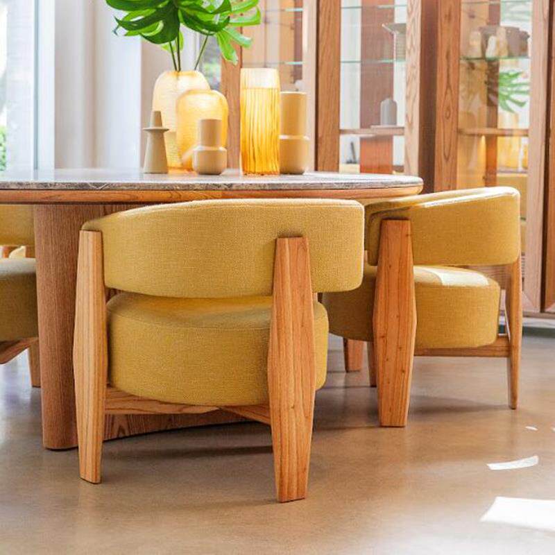 北欧实木单人沙发椅现代简约休闲椅子设计师创意布艺扶手靠背凳子