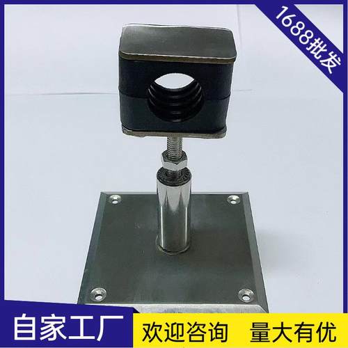 防静电带盖胶木可调管支架方板管卡洁净室塑料管子夹固定管托管码