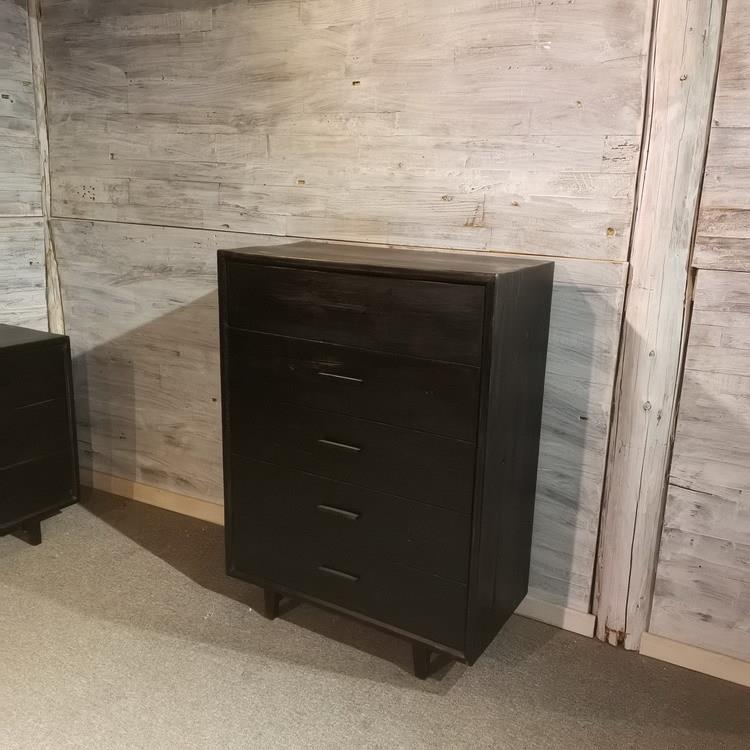 北京出口外贸仿古实木家具厂复古怀旧做旧彩漆系列北欧风格五斗柜