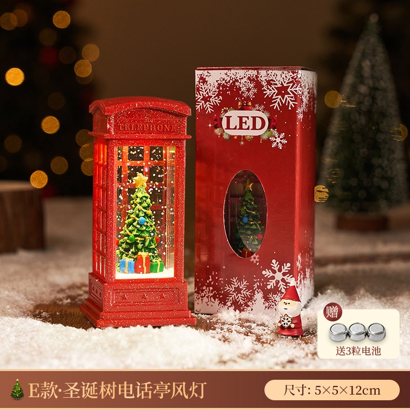 圣诞节装饰品老人摆件树桌面v场景布置雪人拍照道具氛围小夜灯礼