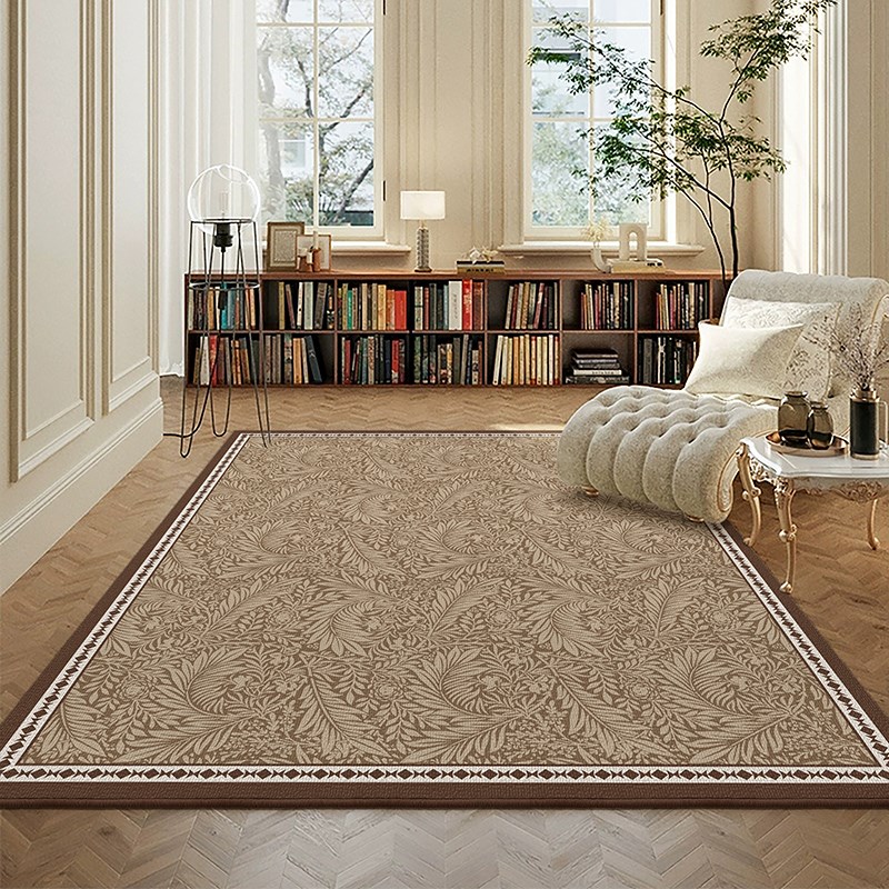 地毯中古风高级感客厅o沙发茶几地垫卧室加厚防滑毛绒床边毯子耐