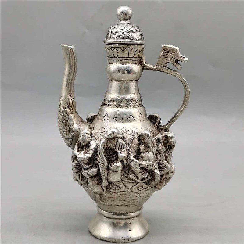 古玩铜器摆件纯铜壶水壶茶壶酒壶B仿古八仙壶家居装饰工艺礼品收