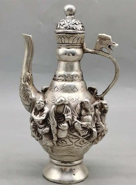 古玩铜器摆件纯铜壶水壶茶壶酒壶B仿古八仙壶家居装饰工艺礼品收