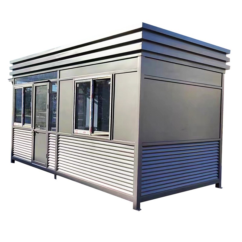 钢结构岗亭厂家保安亭户外移动不锈F钢停车场治安收费亭门卫值班