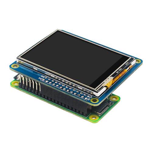 树莓派4B/3B+/3A+/Zero 2W 2.4寸LED电阻触摸屏SPI显示屏低功耗