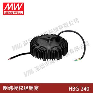 36B 明纬调光恒流电源HBG 48A 36A 48B圆形铝壳LED防水电源 240