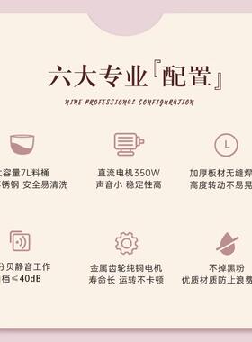 新艾瑞斯K70厨师机家商用7L多功能鲜奶机K7全自动和面机揉面机