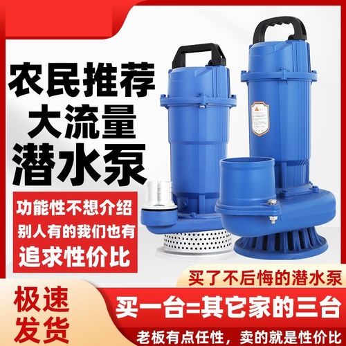 德国进口潜水泵220V单相家用抽水机3寸4L寸农田农用高扬程灌溉排