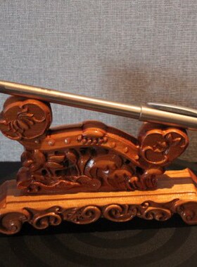 桌面工艺品同学老师摆设如意摆件送朋友木雕书房桃木中式客厅礼品