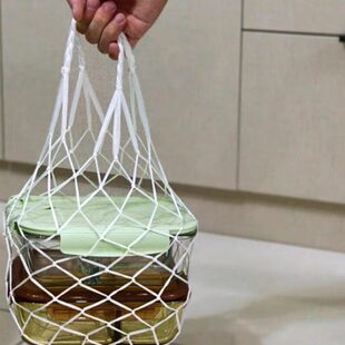 通用小学生 饭袋饭盒手提带  款 上班族网袋网兜保温桶方形便当袋