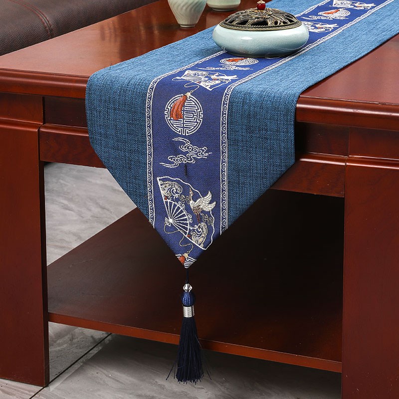 新中式桌旗中式j禅意布艺高档茶桌布茶几长条桌布茶台茶垫茶席布