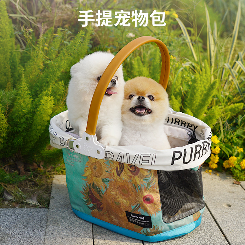 咕噜宠物提篮包猫咪单肩手提狗狗包帆G布携带猫包外出便携装猫袋