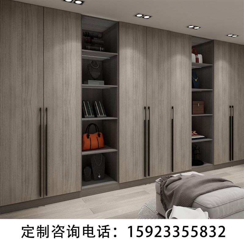 衣柜全铝现代简约卧室全屋定制环保家H具储物铝合金整体衣帽间衣