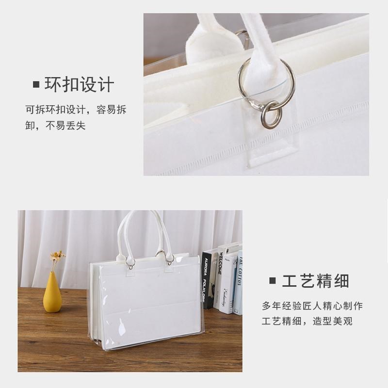 PVC透明包保护套定制帆布托特麻布袋防尘收纳diy防脏防水订制logo