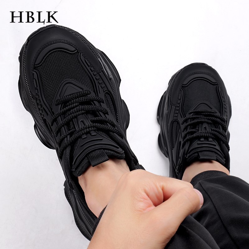 男鞋秋季新款软厚底增高老爹鞋子男士轻便防臭潮流百搭休闲运动鞋